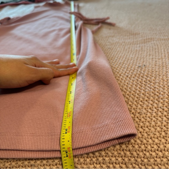 NWOT Thicker Cotton High Neck Side Ties Sleeveless Dress in Soft Pink - Picture 6 of 9